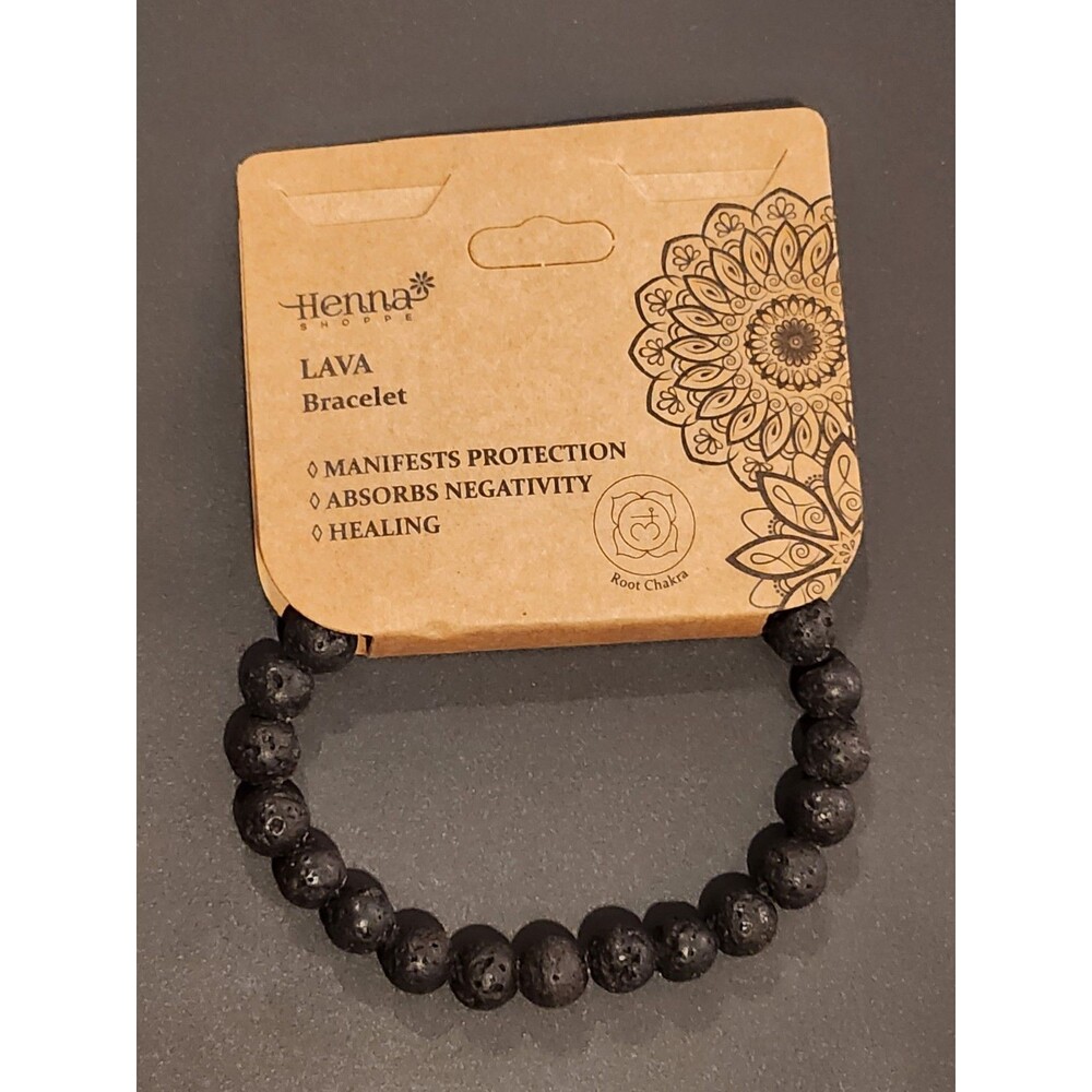 New Henna Shoppe Lava Bracelet 8mm Stones
